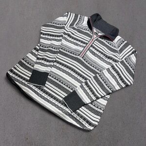 Eddie Bauer Black and White Striped Sweater